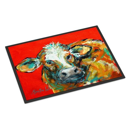 CAROLINES TREASURES 24 x 36 in. Caught Red Handed Cow Indoor or Outdoor Mat MW1272JMAT